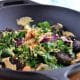 This Roasted Brussels Sprouts with Balsamic Glaze is loaded with tender veggies and garlic in a heavy cast iron skillet.